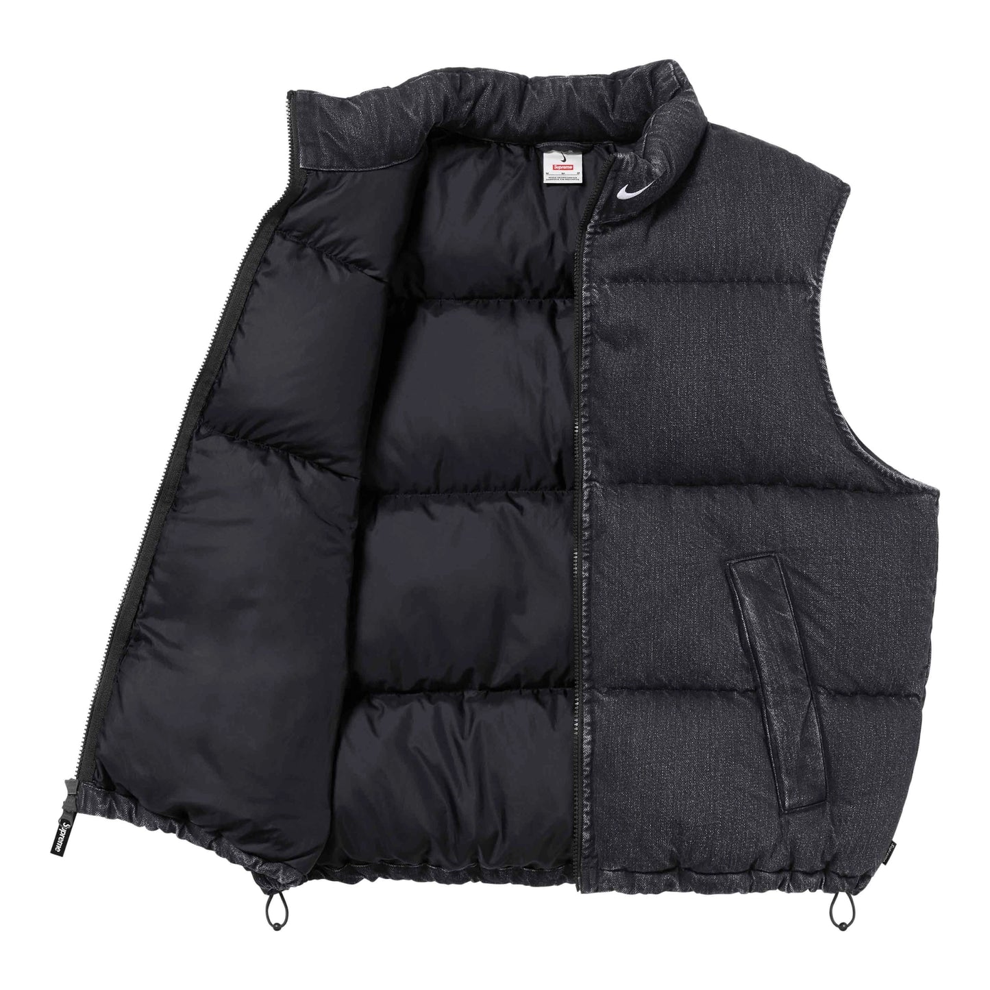 Supreme x Nike Denim Puffer Vest Black