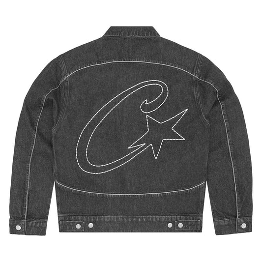 Corteiz C-Star Stitch-Down Denim Jacket Black
