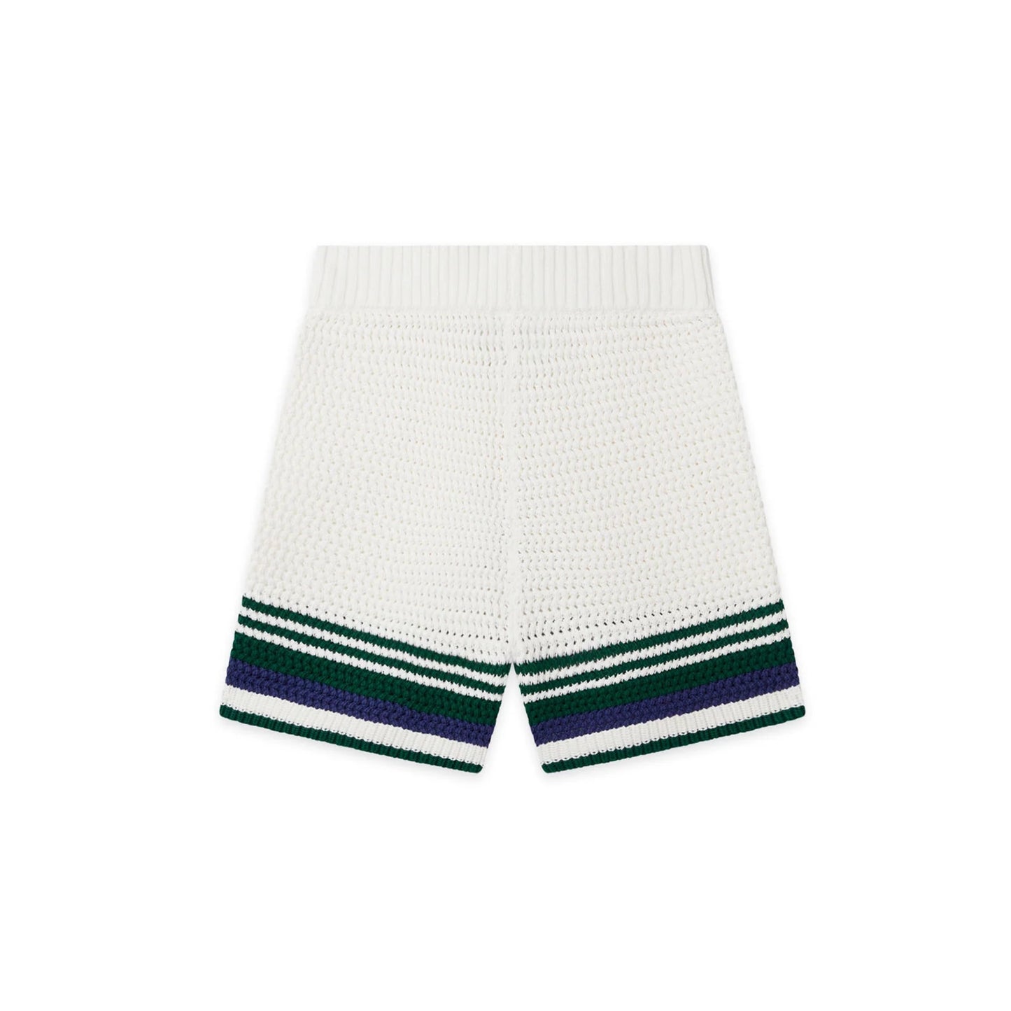 Casablanca Crochet Tennis Shorts White/Navy