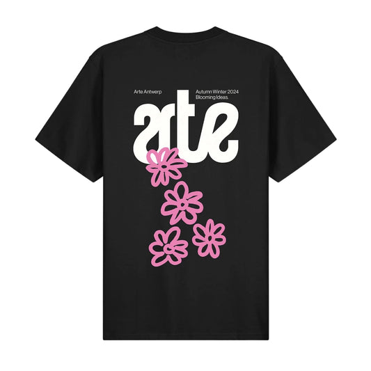 Arte Antwerp Floral Back T-shirt Black