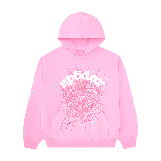 Sp5der OG Web Hoodie Pink