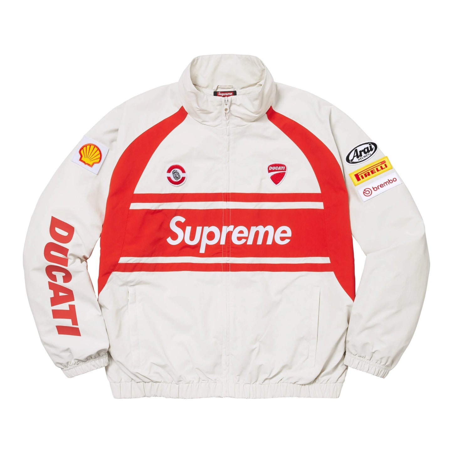 Supreme x Ducati Track Jacket Light Grey