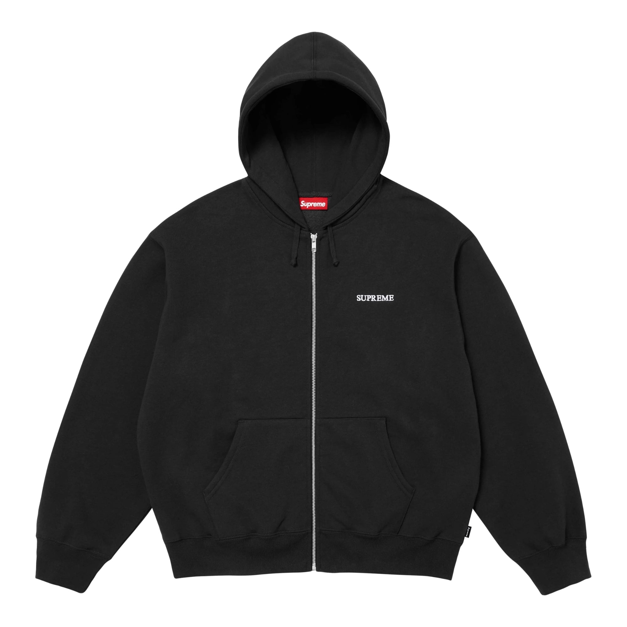 Supreme IDGAF Zip Up Hooded Sweatshirt Black