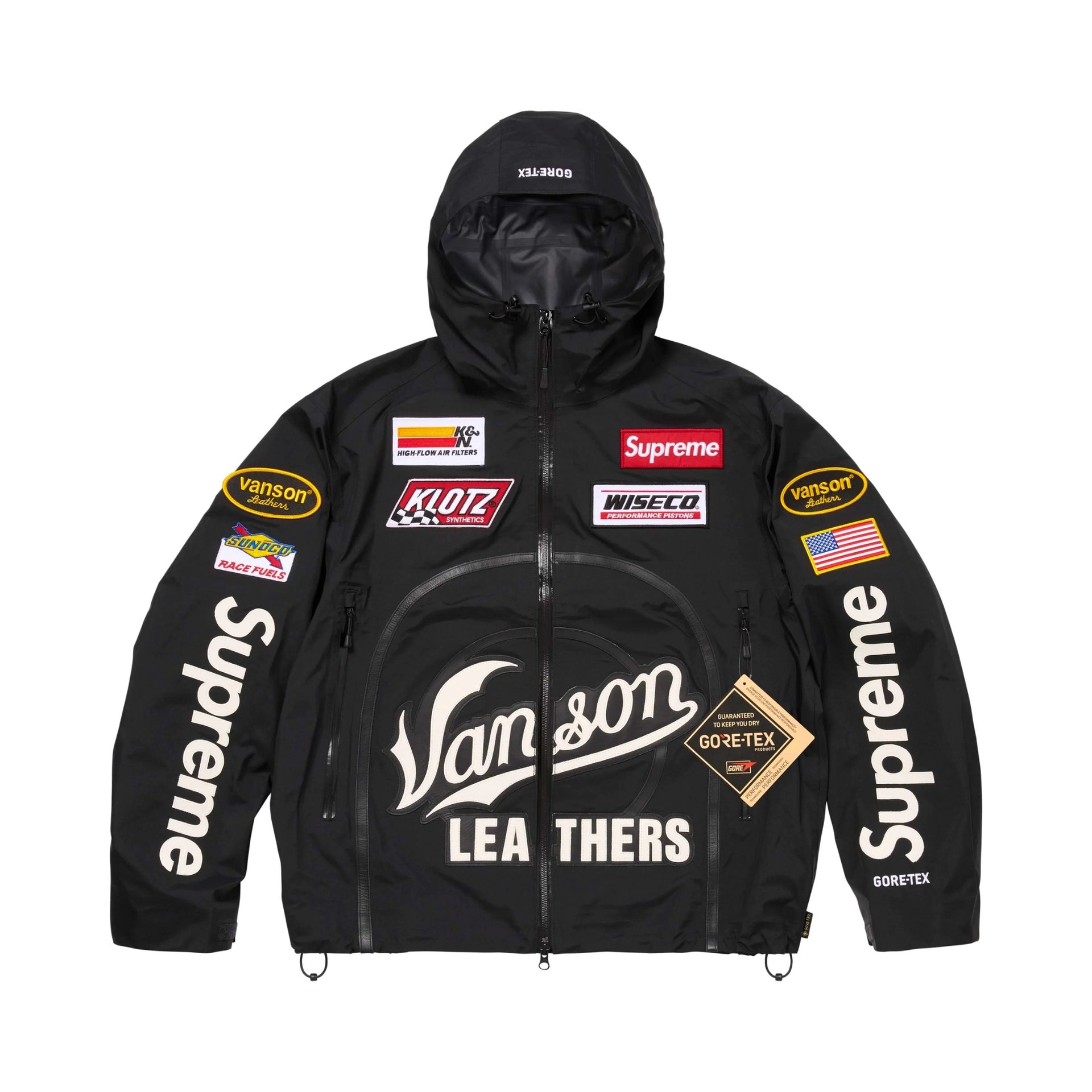 Supreme x Vanson Leathers GORE-TEX Shell Jacket Black