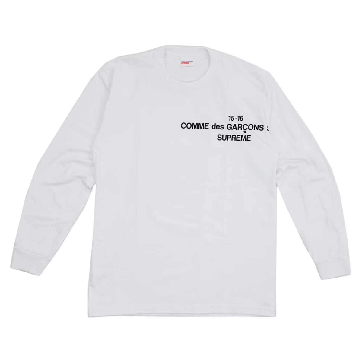 Supreme x Comme des Garçons Long Sleeve T-shirt (FW15) White Supreme x Comme des Garçons Long Sleeve T-shirt (FW15) White