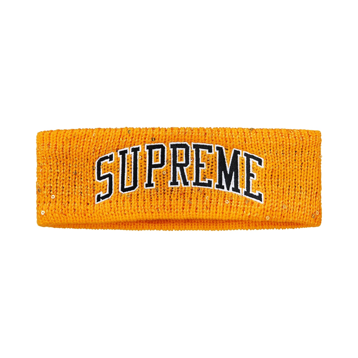 Supreme New Era® Sequin Arc Logo Headband Yellow