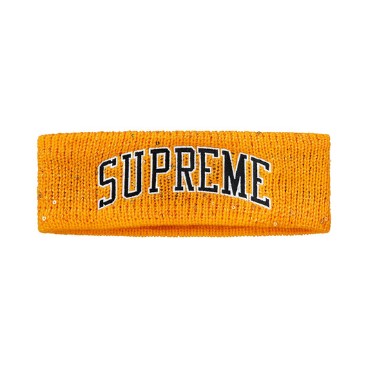 Supreme New Era® Sequin Arc Logo Headband Yellow