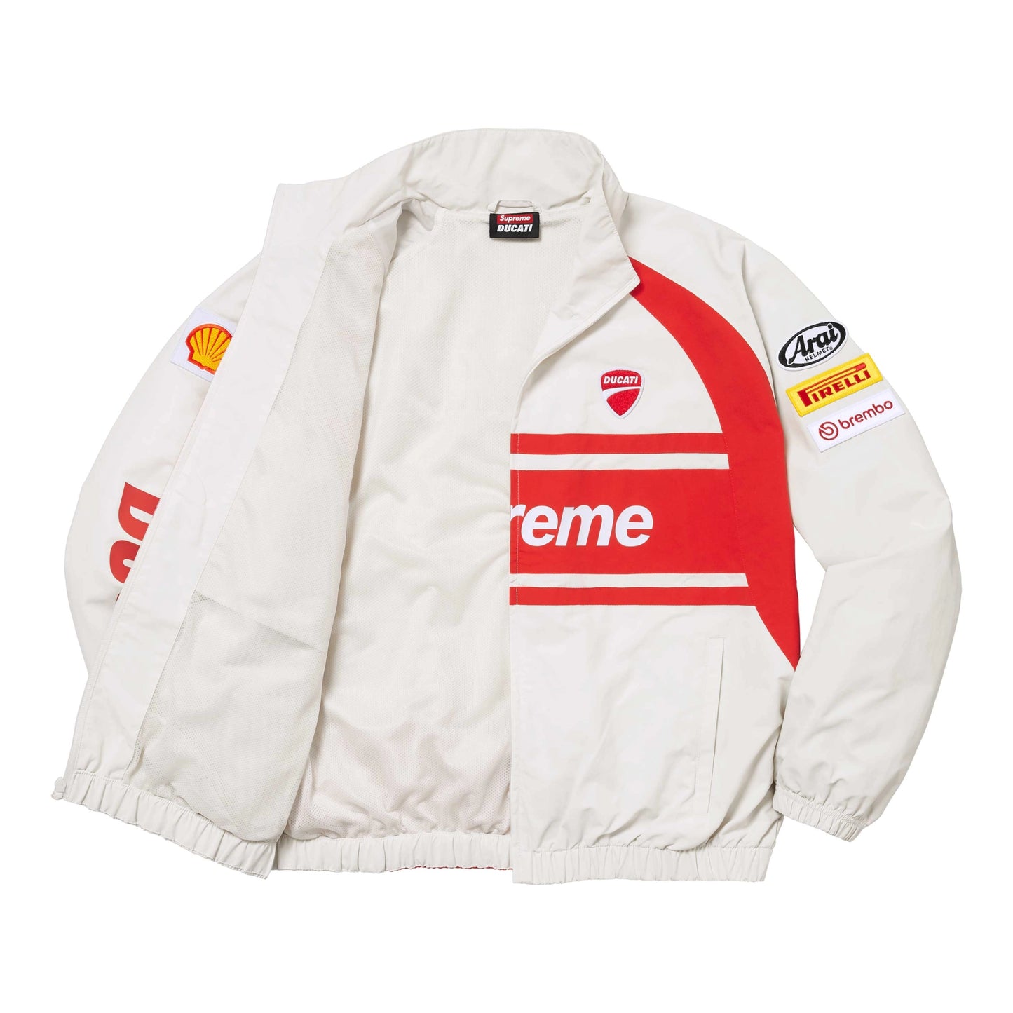 Supreme x Ducati Track Jacket Light Grey