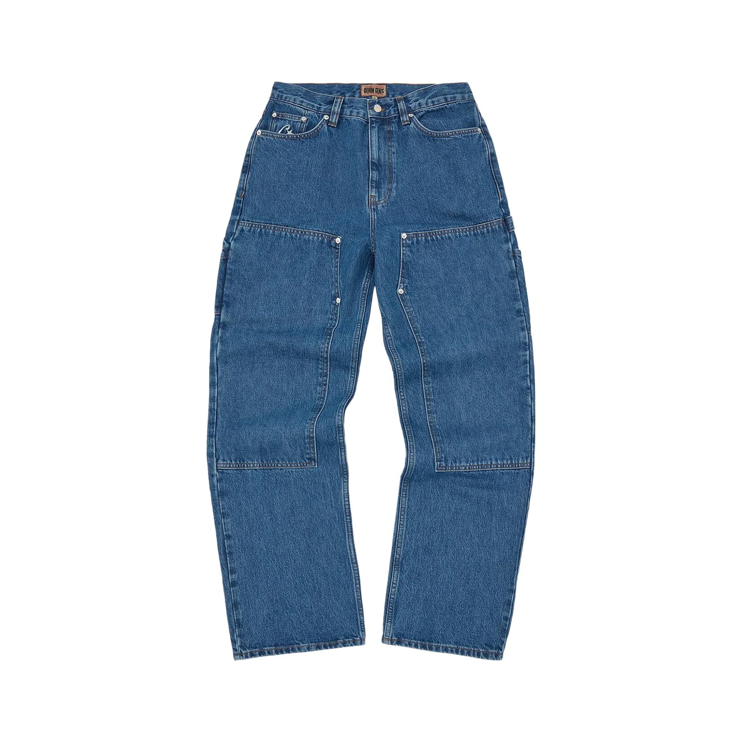 Corteiz CRTZ Embossed C-Star Denim Work Pant Blue