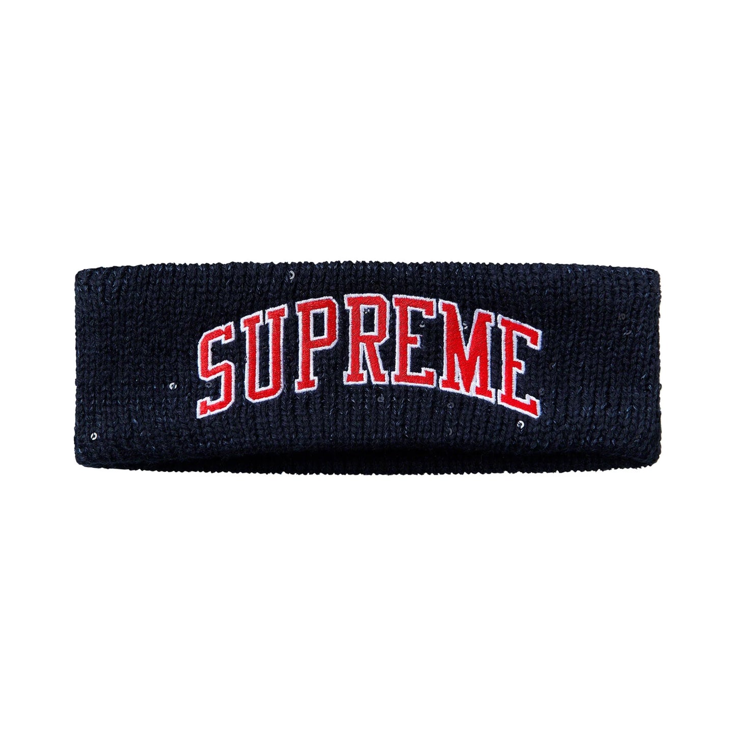 Supreme New Era® Sequin Arc Logo Headband Navy