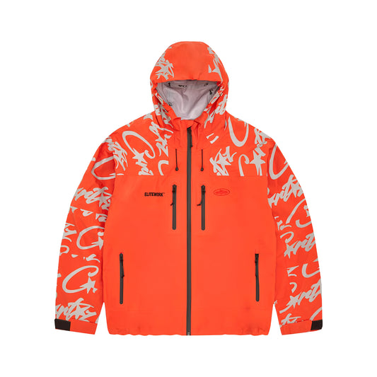 Corteiz Elitework Waterproof Shell Jacket Orange