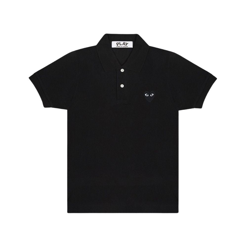 Comme des Garçons Play Polo Shirt Black Heart Emblem Black