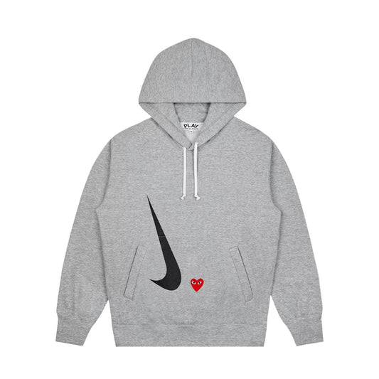 Comme des Garcons PLAY x Nike Hoodie Grey