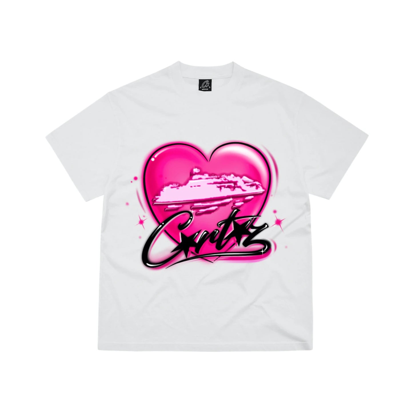 Corteiz Alcatraz Heart Tee White