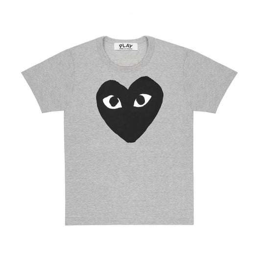Comme des Garçons Play T-Shirt Black Heart Print Grey