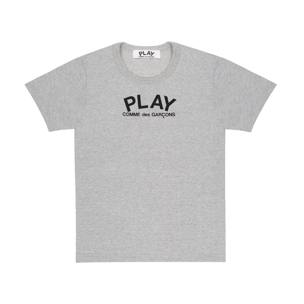 Comme des Garçons Play T-Shirt Black Logo Print Grey