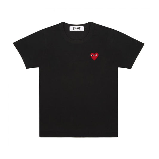 Comme des Garçons Play T-Shirt Red Heart Emblem Black