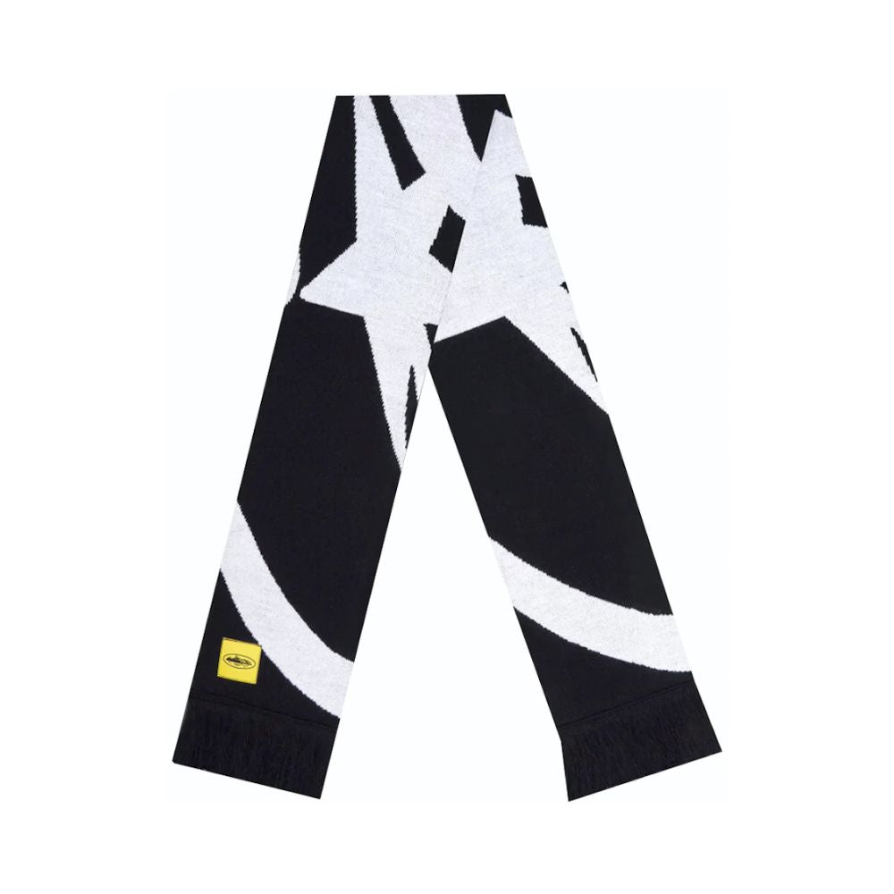 Corteiz Jacquaurd Knit Scarf Black