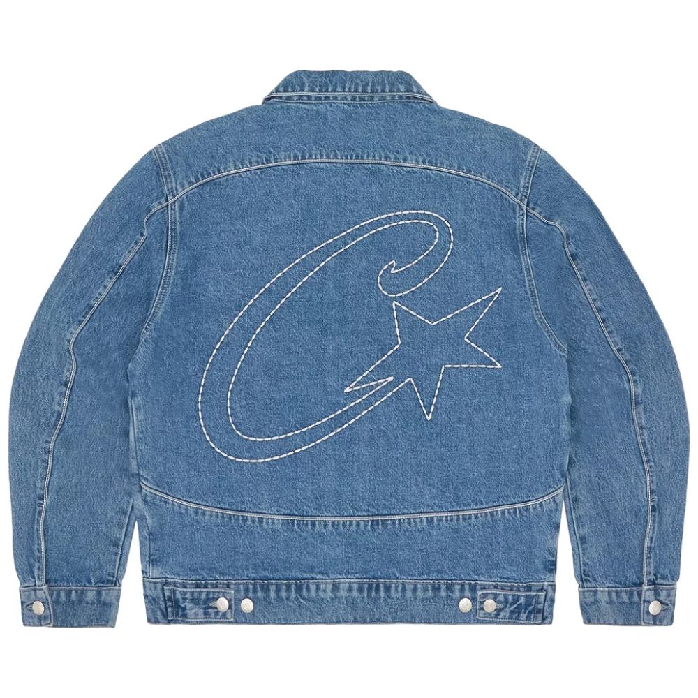 Corteiz C-Star Denim Trucker Jacket Blue (L) - En stock