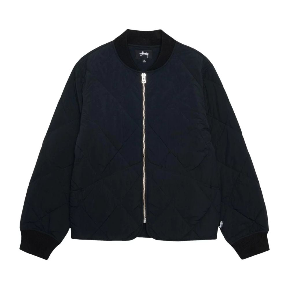 Stussy 8 Ball Quilted Liner Jacket Black