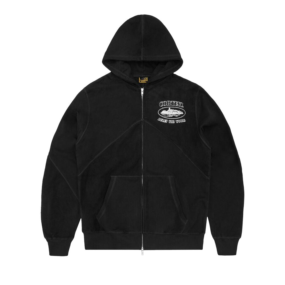 Corteiz Superior V2 Zip-Up Hoodie Black